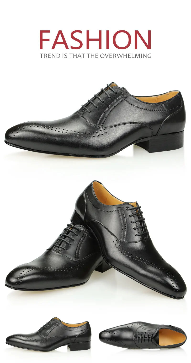 Leather Shoes Men's Pointed Toe Four Seasons Leather Shoes Business Formal Shoes Patent Bright Leather Low-top Shoes Black