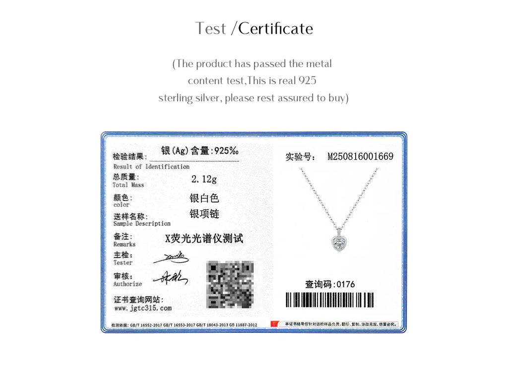 925 Sterling Silver Delicate Sweet Heart Zirconia Wedding Link Chain Pendant Necklace For Women Daily Fine Jewelry