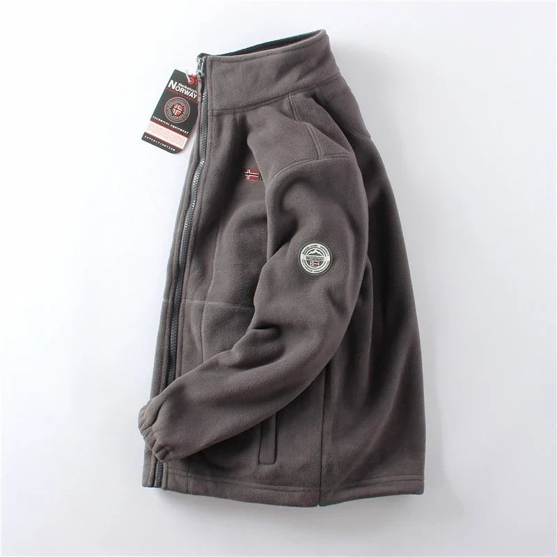 Thickened Double - Sided Polar Fleece Jacket for Men | Autumn/Winter Warm Casual Loose Fit Big Size Coat