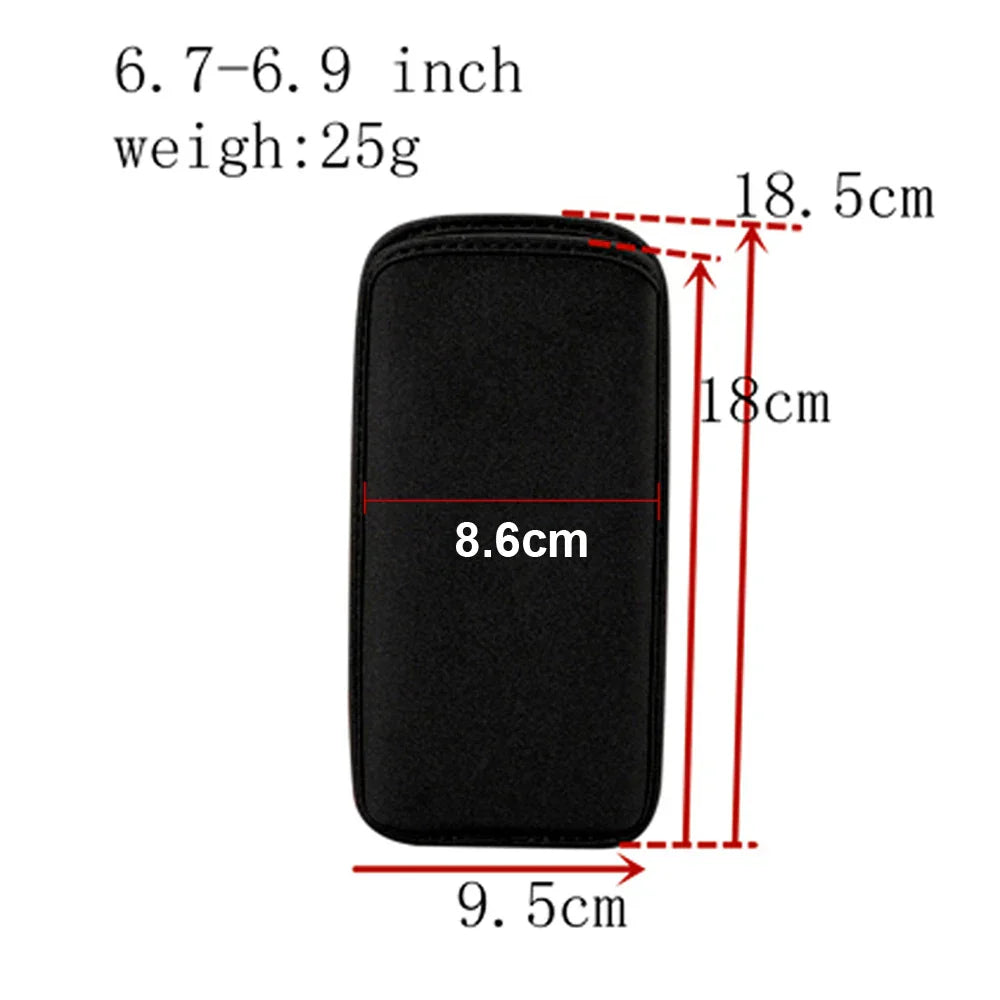 Universal Neoprene Protective Cover Phone Bag For iPhone 16 15 14 Pro Max Samsung Xiaomi Huawei Power Bank Shockproof Case Pouch