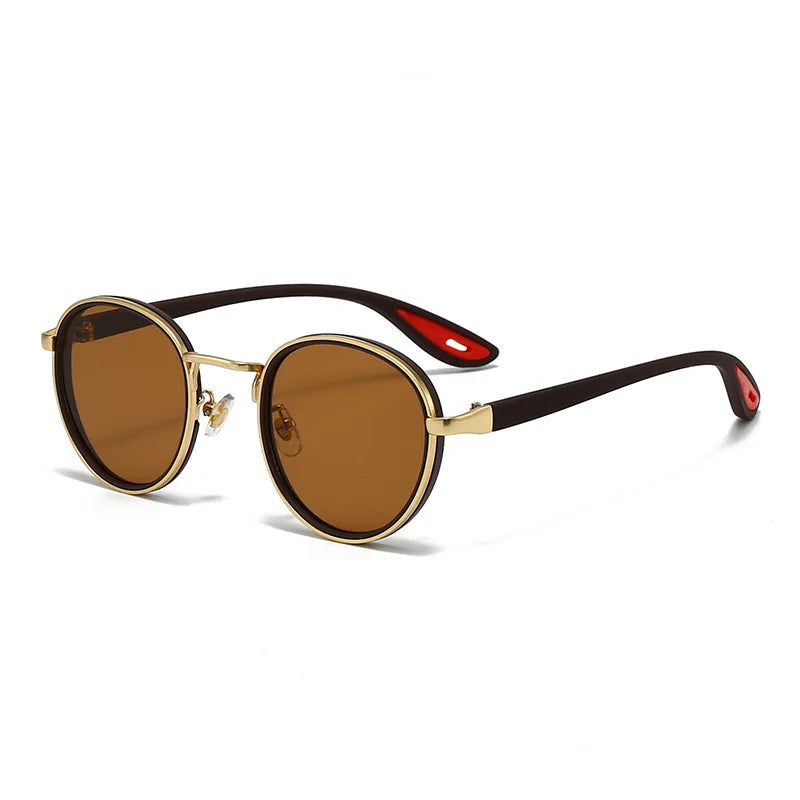 Vintage Designer Outdoor Sunglasses Men Round Fashion Plastic Titanium High Quality Sun Glasses Man UV Protection Glasses Woman