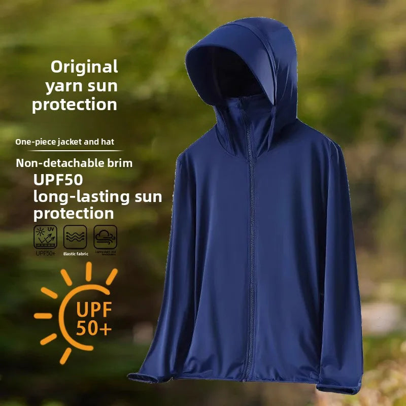 UV Protection Ice Silk Cool Feeling Sun Protection Clothing Lightweight Breathable Fishing Jacket Outdoor Sports Shirt