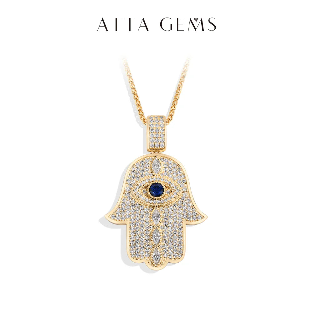 Classic Angel Eyes Moissanite Necklaces S925 Sterling Silver 18k gold plated for Woman Birthday Party Jewelry Gifts New