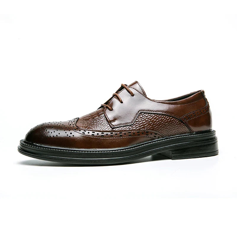 Designer Business Oxfords Formal Wedding Mens Derby Italian Original Crocodile Leather Dress Office Loafers Casual Shoes for Men