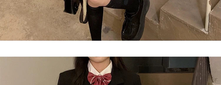 Sweet Style Suit Dress Korean Drama Main Character Waist Cinched Beautiful  Skirt College Style High Waist Double Breaste...