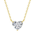 Certified 1-3Carat Heart Cut Moissanite Pendant Necklaces for Woman S925 Silver Plated 18k Gold Solitaire Lab Diamond Neckchain