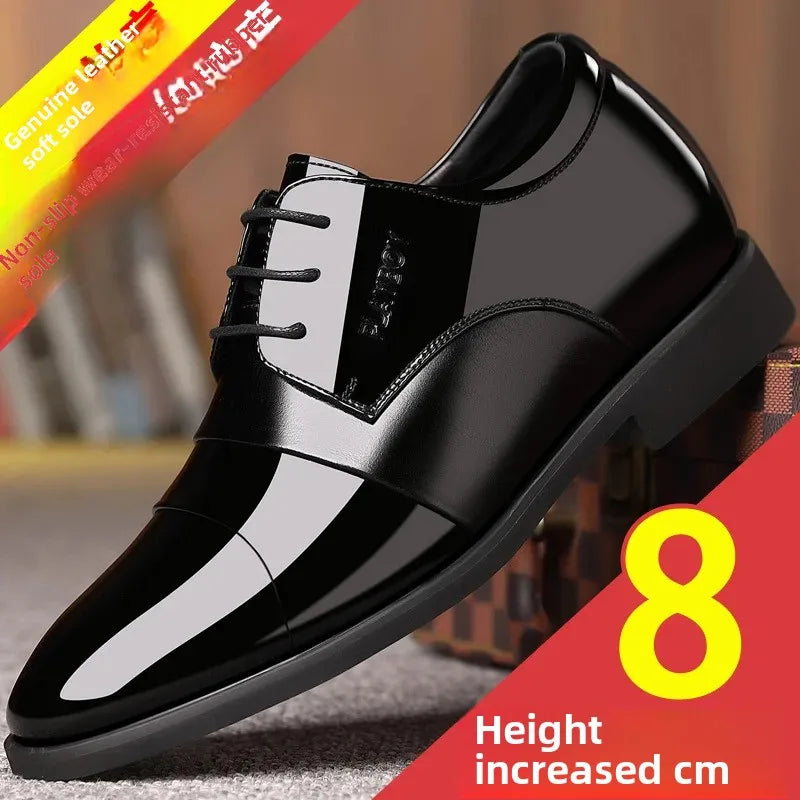Men's Business Casual Leather Shoes – Genuine Leather, Black or Brown, EU 40–48