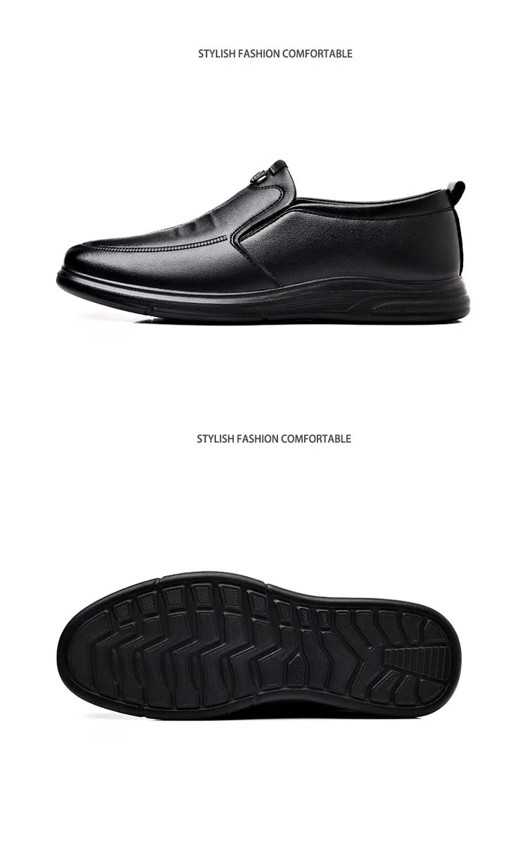 Spring Summer New Hallow Leather Shoes for Men Solid Color Fashion Dress Shoes Male Soft Sole Business Casual Shoe Man