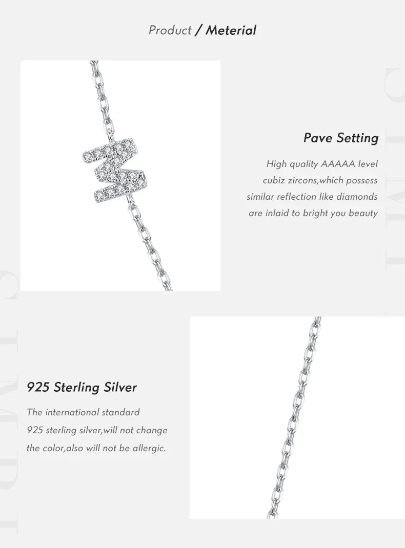 925 Sterling Silver Classic Letters MAMA Pendant Necklaces Rose Gold Color Link Chain For Women Jewelry Christmas Gifts