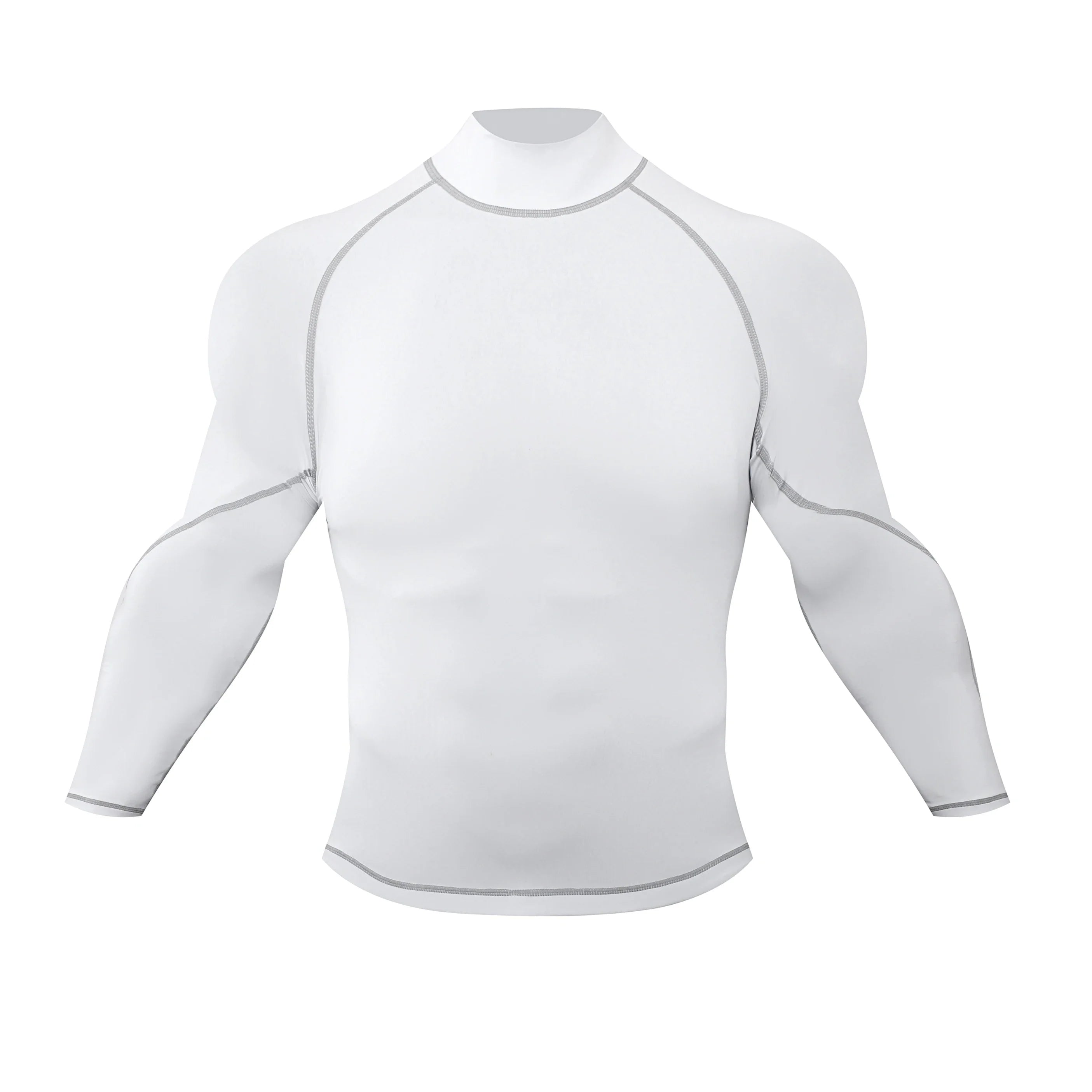 Cody Lundin Mock Neck Men Compression Long Sleeve Fitness Shirt Grappling Boxing Jersey, MMA Jitsu BJJ Rash Guard With Anti Slip