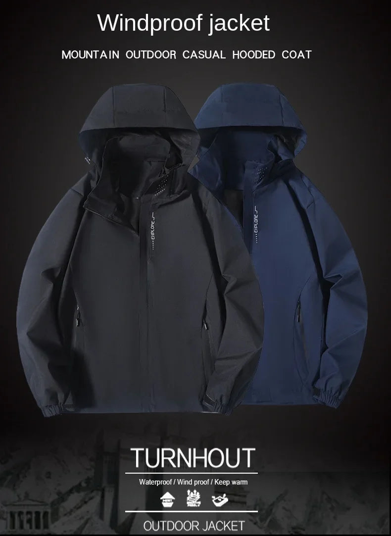 Chubasquero impermeable para exteriores para hombre, abrigo ligero para ciclismo con capucha, ropa de calle, chaqueta a prueba d
