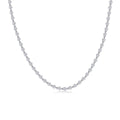 Certified 3mm Round Bezel Moissanite Tennis Necklace for Women 925 Sterling Silver Plated 18k Gold D Color Diamond Neckchain