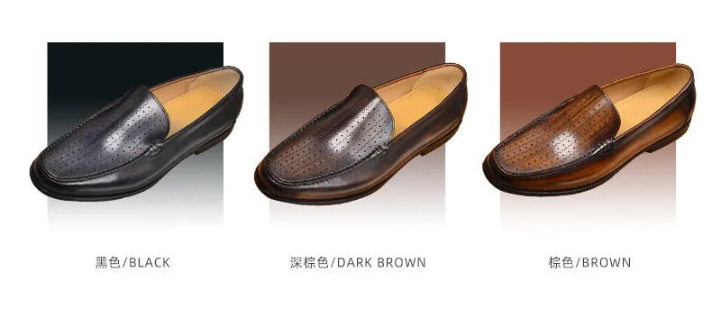 Newest 2025 Genuine Leather Men Driving Shoes Slip On Super Quality Comfortable Men Casual Cowhide Leather Moccasins Loafers