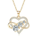 Certified Moissanite Infinite Love Heart Pendant Necklace Real S925 Sterling Silver for Women Fine Jewelry Gifts Cadena