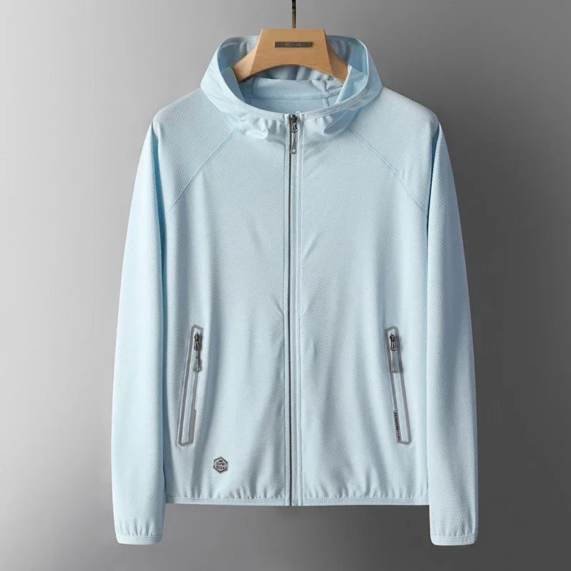 UPF50+ Summer UV Protection Hoodie Unisex Skin Coat Breathable Ice Silk Outdoor Sports Couple's Beach Street Lightweight Jacket