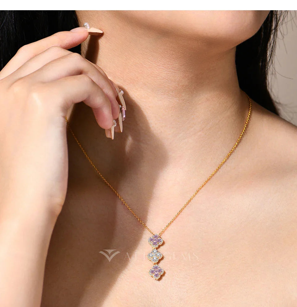 2025 Necklaces for Women Full D Color Moissanite 925 Sterling Silver Pendant Classic Engagement Wedding Fine Jewelry
