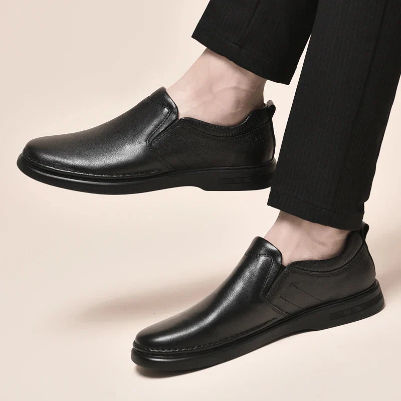 Genuine Leather for Men Business Shoes Stylish Male Comfortable Flats All-match Male Driving Shoes Classic Men Shoes for Wedding