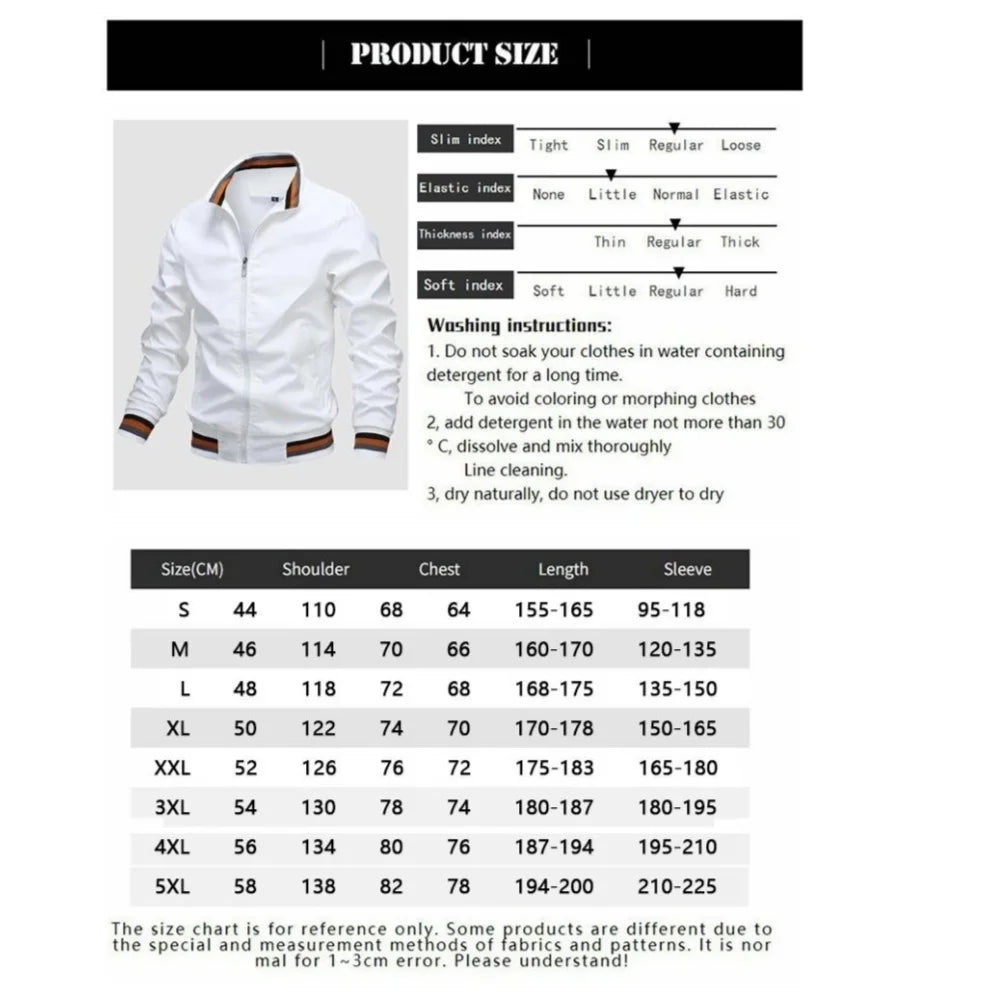 Men's Spring and Autumn Outdoor Casual Hip Hop Baseball Zipper Sportswear Fashion Motorcycle High Quality Sports Jacket