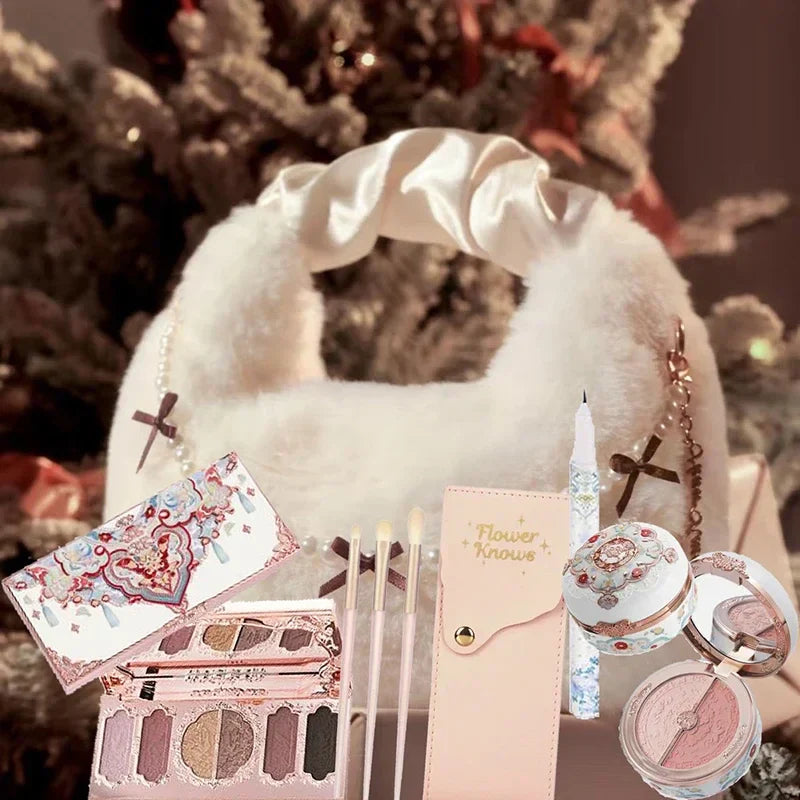 Makeup Set Swan Ballet Concealer Palette Embossed Blusher Shine Lipstick Kit With Bag THE SWEETIE BEAR Bunny Garden