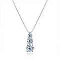 D VVS1 Moissanite Pendant Necklace for Woman 925 Sterling Silver Plated 18k White Gold Wedding Necklace with GRA Fine Jewelry