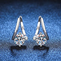 100% Real 2CT D Color Moissanite Hoop Earrings For Women Party S925 Sterling Silver Diamond Earring Fine Jewelry Wholesale