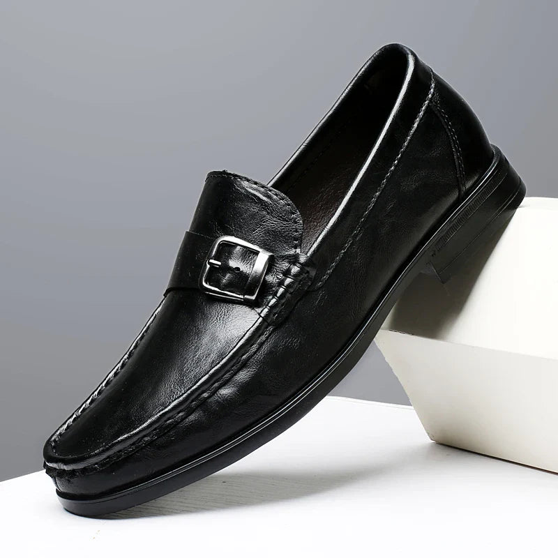 High Quality Men's Genuine Leather Loafers Handmade Casual Shoes Moccasins Slip on Walking Flats Versatile Male Business Shoes