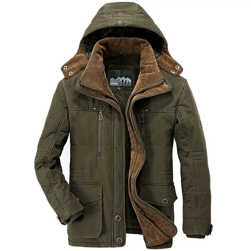 Winter Mens Jacket High-quality Long Thicken Warm Hooded Parka Coats Male Fit Multi-pocket Casual Cargo Jackets 7XL Men Clothing