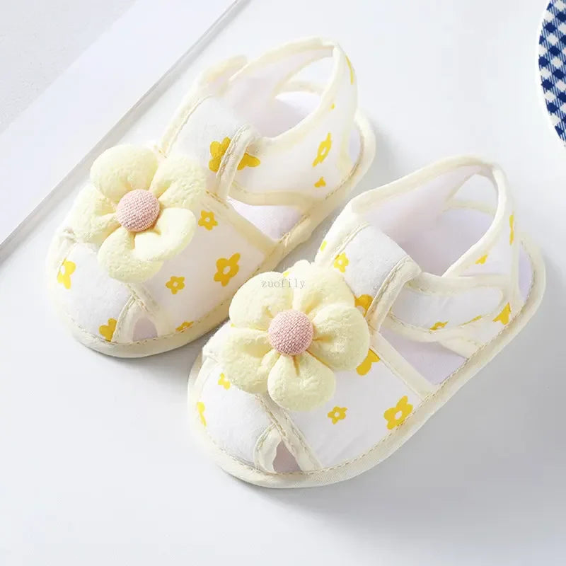 New Children Summer Clogs 0-18M Newborn Infant Baby Girl Princess Bowknot Sandal Sneakers Toddler Soft Crib Walkers Casual Shoes