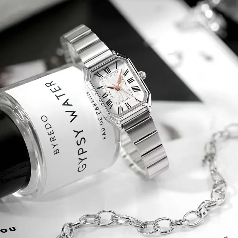 Luxury Women Quartz Watch Casual Fashion  Stainless Steel Strap Wristwatch Relojes Para Mujer Ladies Gifts