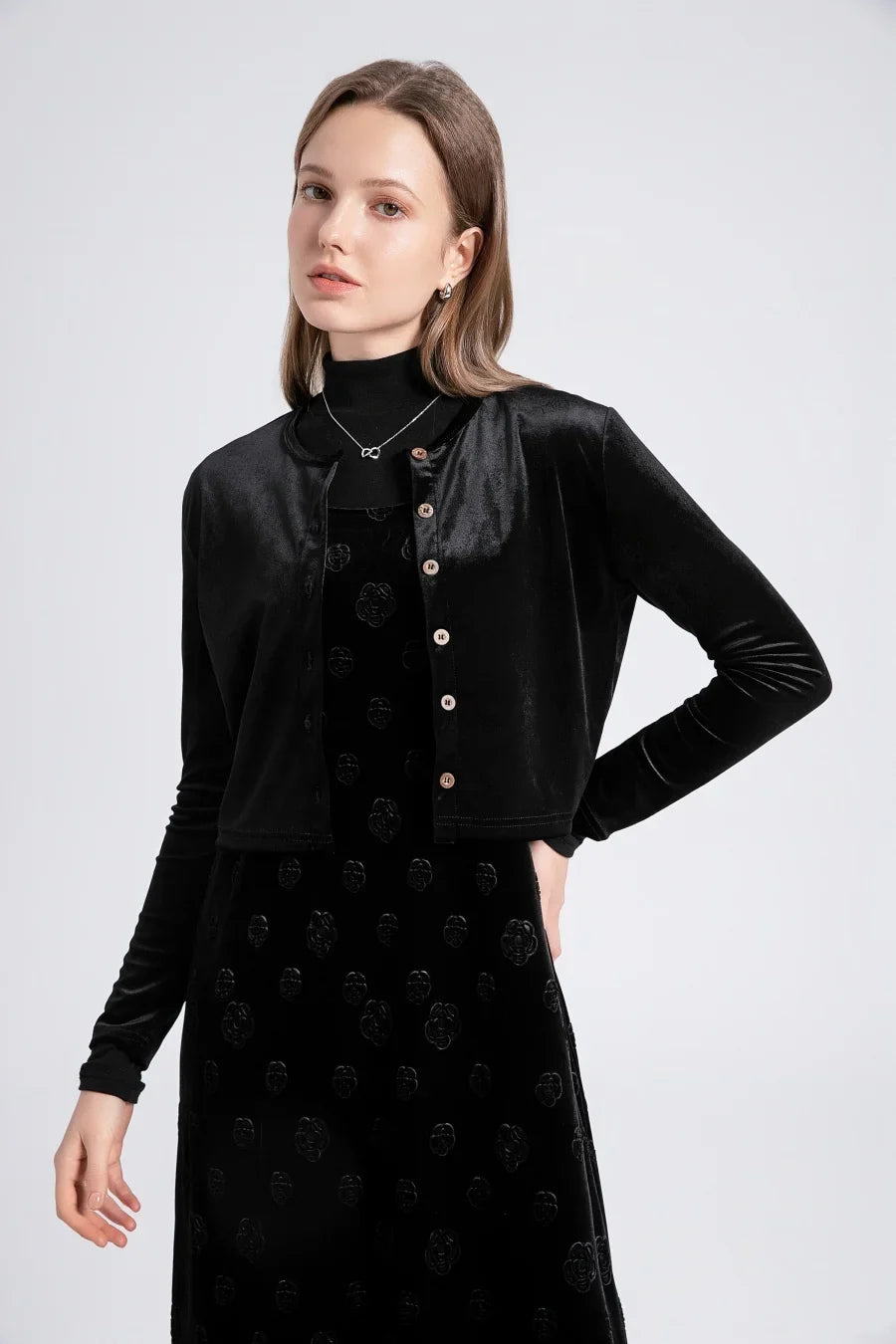2024 Fall- winter velvet woman clothes adjustable strap dress + basic tops + cardigan + sleeveless dress (ship out in 1 day)
