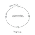 925 Sterling Silver Hollowed Heart Chain Bracelet Adjustable Key Lock Charm Link Chain for Women Minimalist Wrist Decor