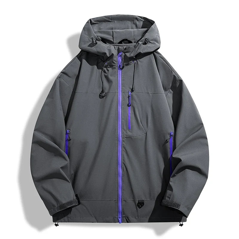 Unisex Waterproof Windbreaker Outdoor Sport Windproof Single-Layer Jacket Men Women Hiking Climbing Trekking Rain Coat
