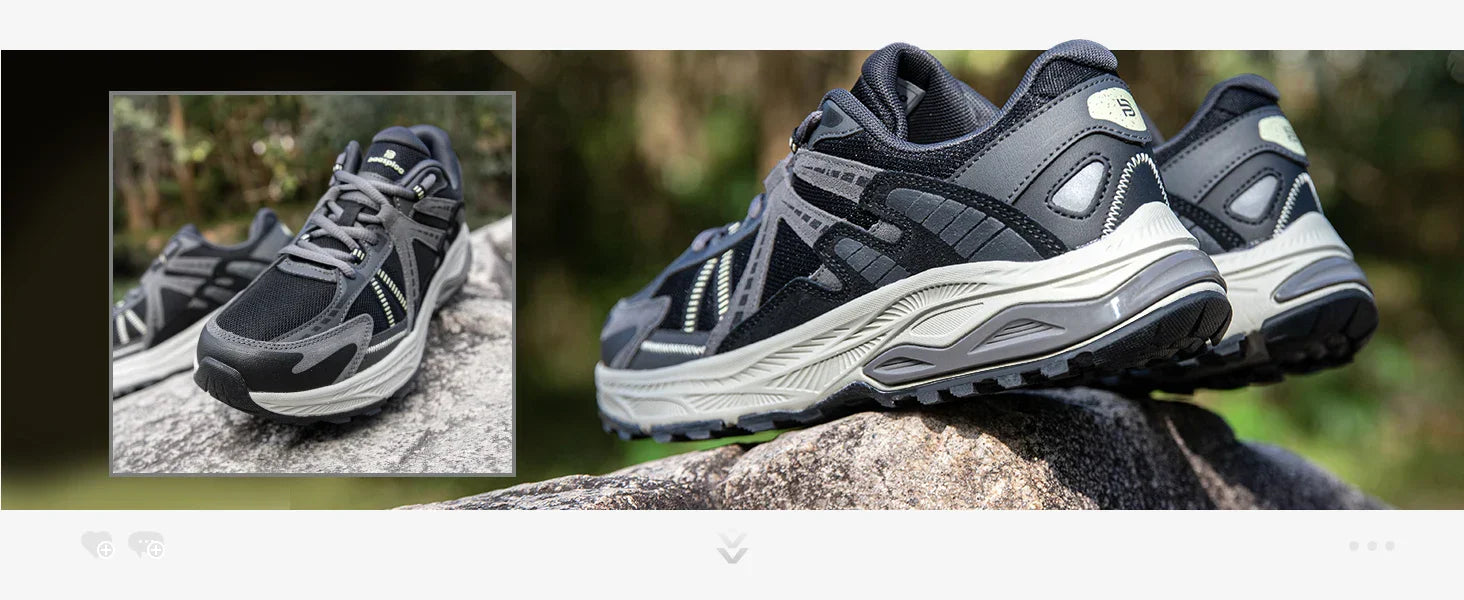 New Men Running Shoes Outdoor Casual Lightweight Breathable Sneakers Male Cushioning Non-Slip Vintage Sports Shoes