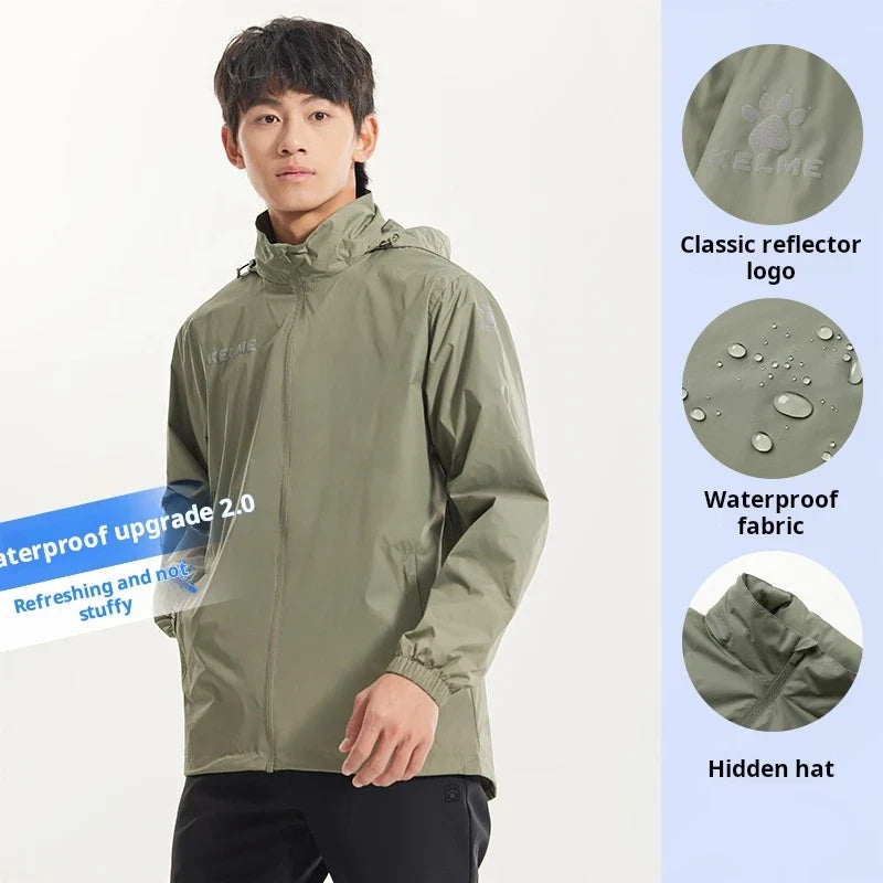 Sports Windbreaker Men's Summer Windproof Football Waterproof Running Outdoor Training Jacket Punch