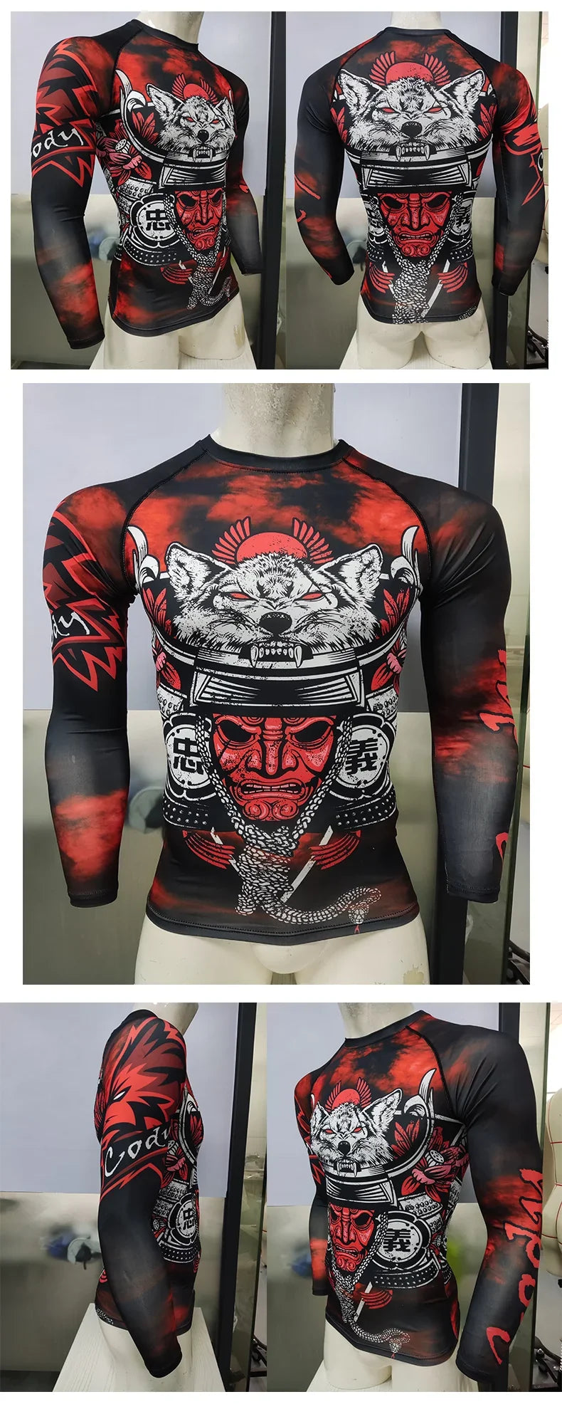 Men's MMA BJJ Rashguard Brazilian Jiu-Jitsu No Gi Grey Compression Gym Shirts Westling Martial Art Training T Shirt