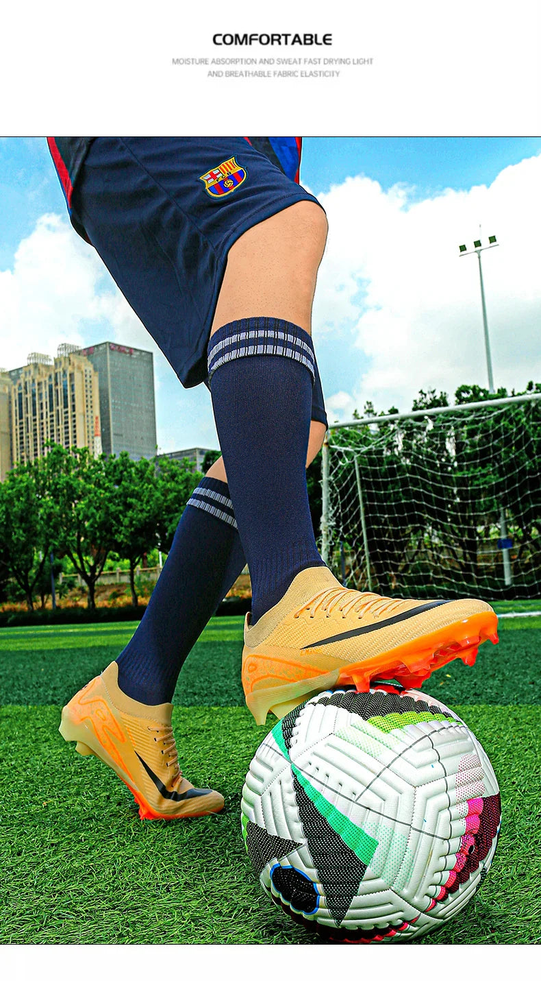 New Men's Football Boots Training FG Top Quality Sneakers Non-Slip Soccer Shoes Cleats Wholesale Drop Shipping Unisex Adult