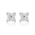 100% 925 Sterling Silver 0.1ct 3mm Moissanite Stud Earrings For Women 18K Gold Plated Sparkling Wedding Party Fine Jewelry