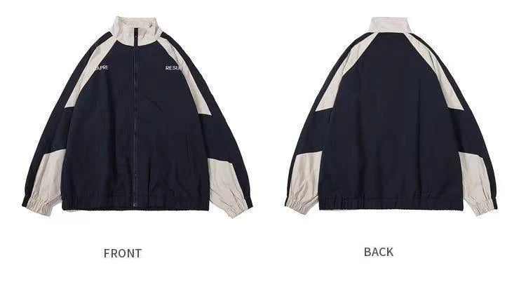 Reflective Striped Jacket Windbreaker Coat 2024 Men Hip Hop Streetwear Zipper Up Jacket Harajuku Thin Coats Sports Black Blue