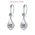 Each 0.5CT D Color Genuine Moissanite Drop Earrings for Women Water Drop Luxury Wedding Jewelry 925 Sterling Silver
