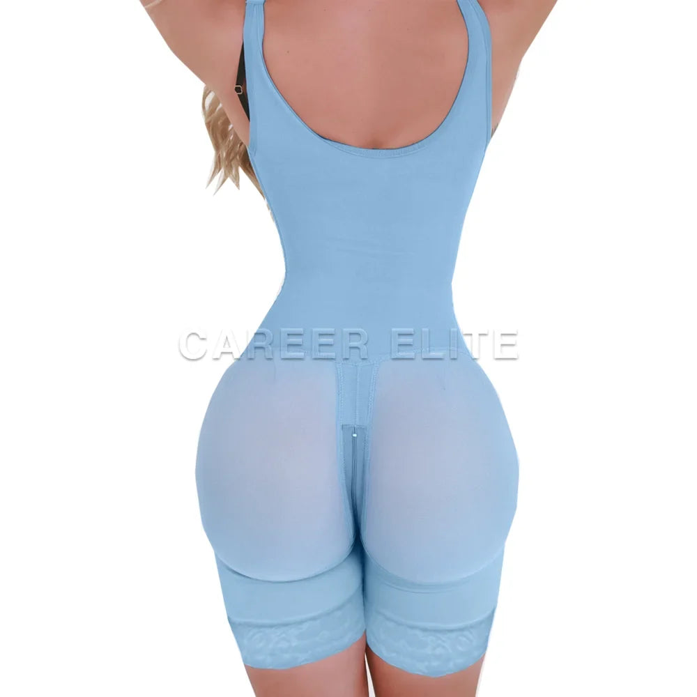 Women's Open Chest Girdles Colombian Body Shaper Firm Compression Hourglass Waist Modeling Strap BBL Postpartum Flat Belly Fajas