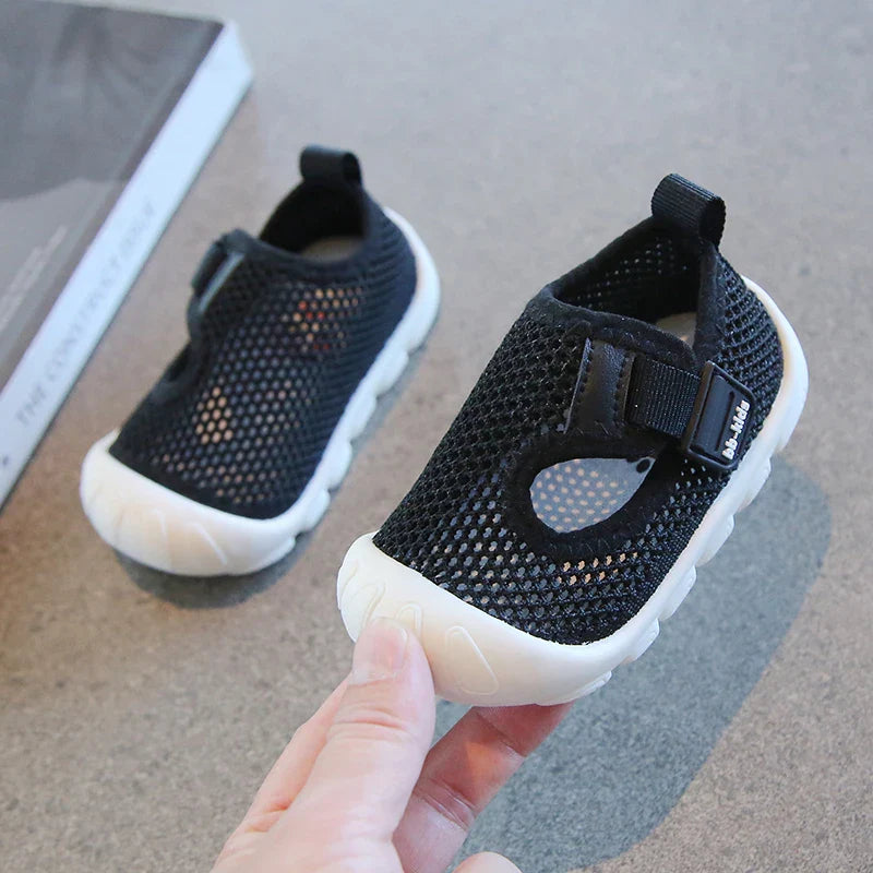 Toddler Girls Mesh Breathable Summer Sandals Non-Skid Baby Shoes 0-3Y Unisex Kids lightweight First Shoes-Suit for Fat feet