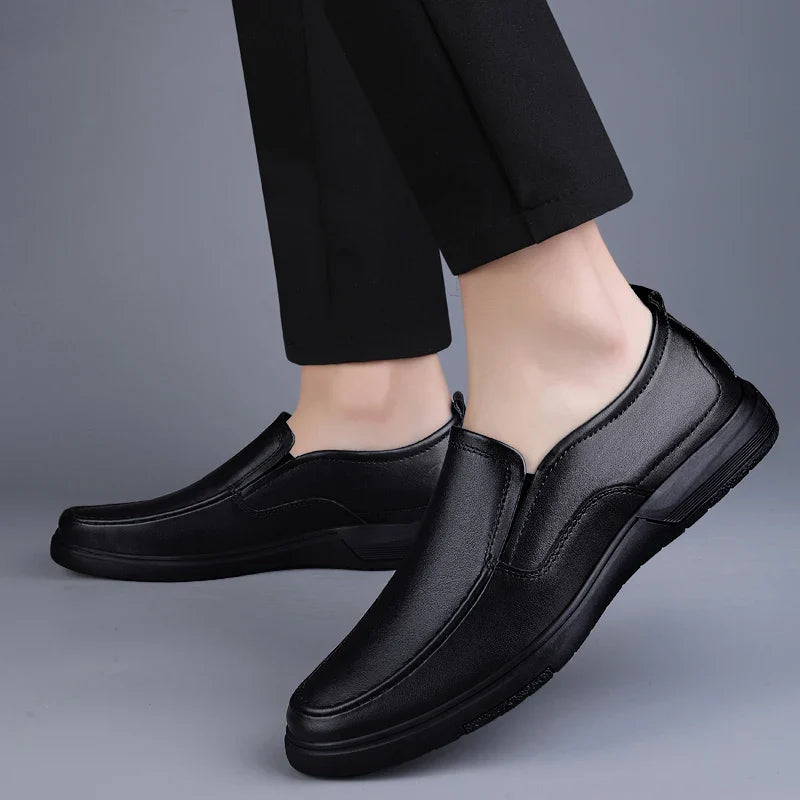 Genuine Leather Men Loafers Handmade Mens Casual Shoes Business Dress Flats Breathable Moccasins Luxury Brand Man Driving Shoes