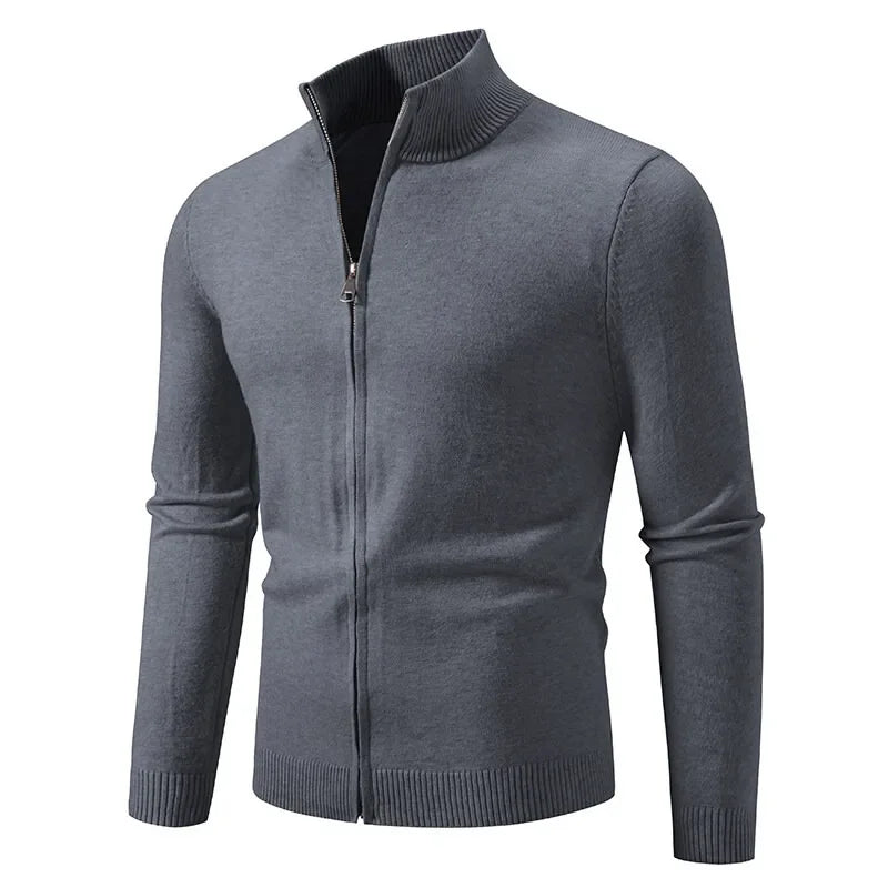 Men's Zipper SweaterCoats Slim Fit Sweaters Stand Cold Blouse Knitwear Fall Winter Cardigan Jumper Warm Streetwear