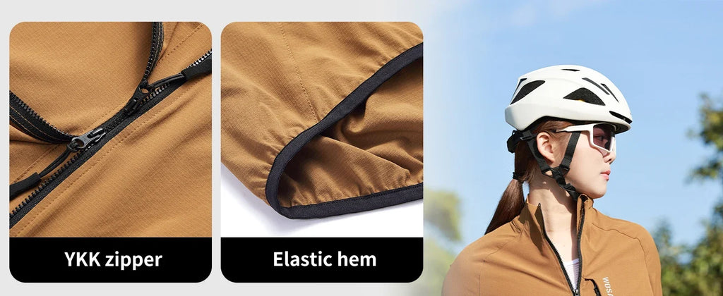 Summer Bike Jacket Water-repellent Cycling Jacket Outdoor Hiking Fishing Sportswear Long Jersey YKK Zip