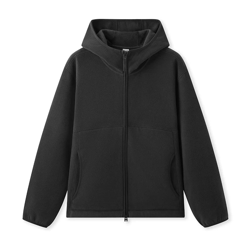 Jacket Men Antistatic Polar Fleece 2024 New Winter Furry Coat Loose Hooded Winter Wear Versatile Couple Style Jacket