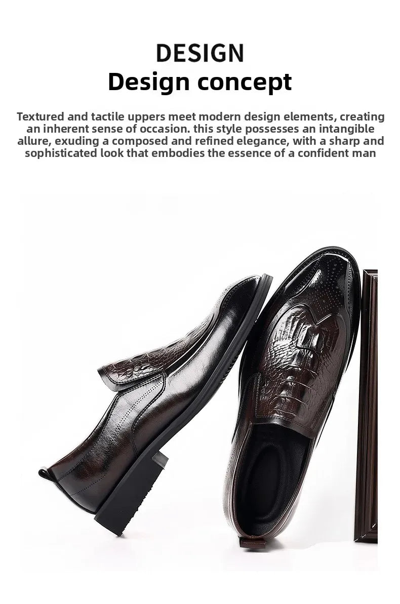 Leather Shoes For Man Genuine Leather Casual Shoes Fashion Business Oxford Shoes High Quality Designer Work Shoes