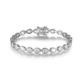 Plated 18K Pear Cut Zircon Moissanite Tennis Bracelet for Women Men 4*6mm Gems Luxury Wedding Chain Pure S925 Silver