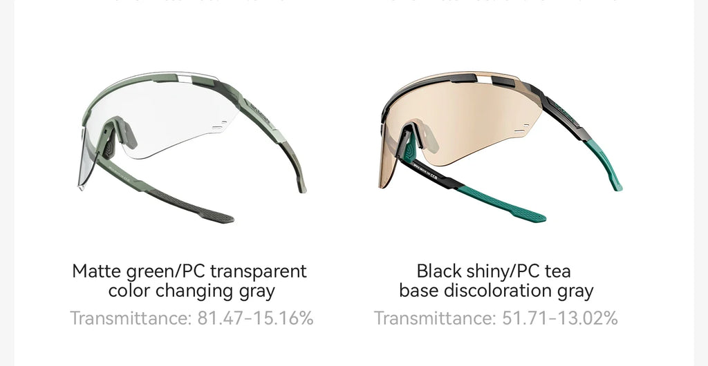 Cycling Glasses Photochromic UV400 Protection Sports Sunglasses Windproof Lightweight Carbon Fiber Outdoor Bike Glasses