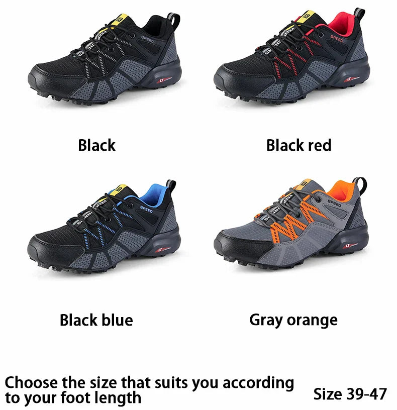 Men Hiking Shoes Outdoor Lightweight Camping Travel Shoes Non-Slip Waterproof Women Large Size Tactical Training Sports Shoes