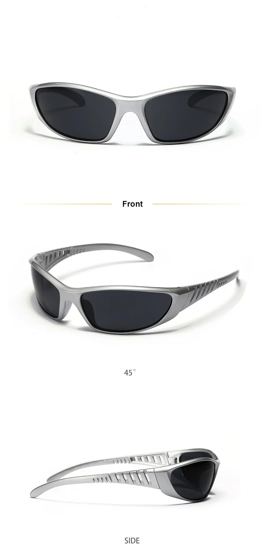 Silver Sunglasses Color Hollowed Out Future Sense Of Technology Hot Girls Net Red Sunglasses Women Sunglasses Trendy Men